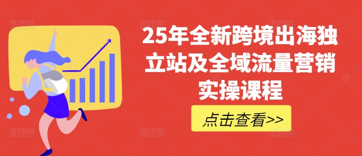 25年全新跨境出海独立站及全域流量营销实操课程，跨境电商独立站TIKTOK全域营销普货特货玩法大全-聊项目