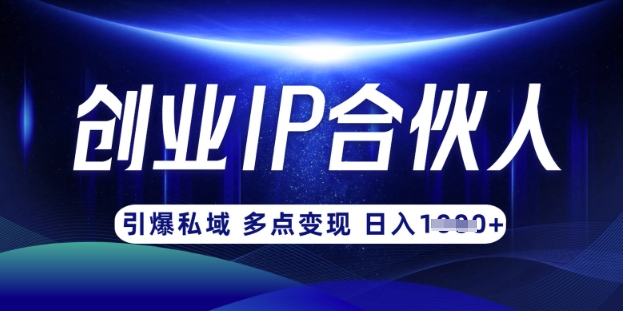 云帆·创业ip合伙人打造3.0，从0到1教你做网创，实现月入过W-聊项目