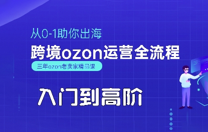 OZON入门到高阶全流程，从0-1助你出海，跨境ozon运营全流程-聊项目