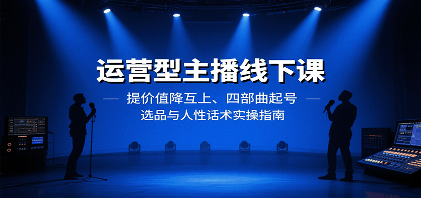 运营型主播线下课：提价值降互上、四部曲起号、选品与人性话术实操指南-聊项目