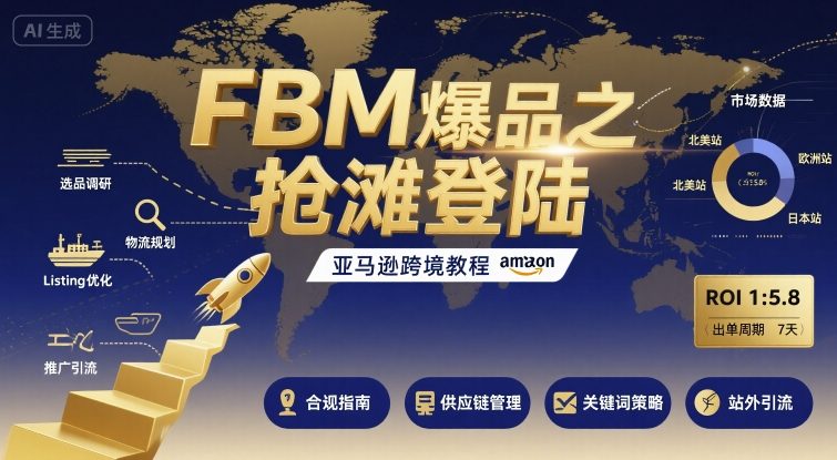 FBM爆品之抢滩登陆-亚马逊跨境教程-聊项目