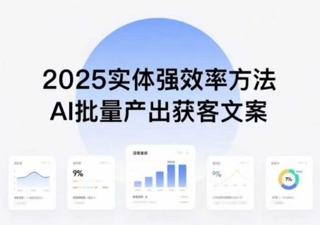 实体强效率方法：AI批量产出获客文案，2025年普通人拥抱AI，实现实体创收-聊项目
