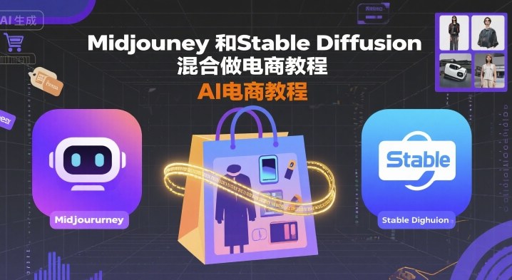 Midjourney和Stable Diffusion混合做电商教程-ai电商教程-聊项目