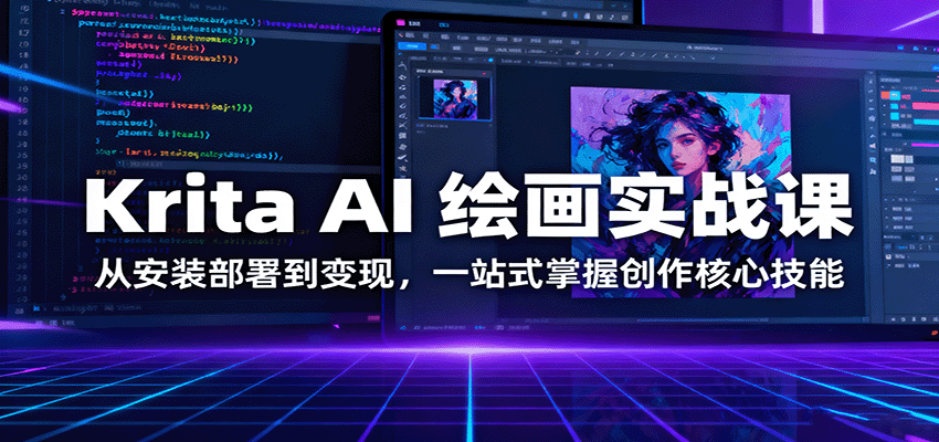 Krita AI 绘画实战课：从安装部署到变现，一站式掌握创作核心技能-聊项目
