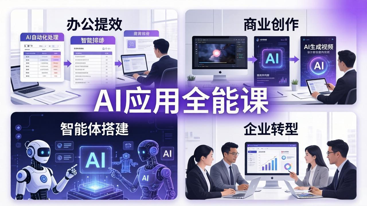 AIGC 应用全能课:办公提效、商业创作、智能体搭建、企业转型,一站式学会AI应用-聊项目