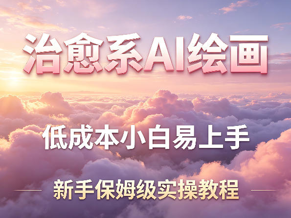 治愈系AI绘画提示词项目，低成本小白易上手，每天10分钟，新手保姆级实操教程-聊项目