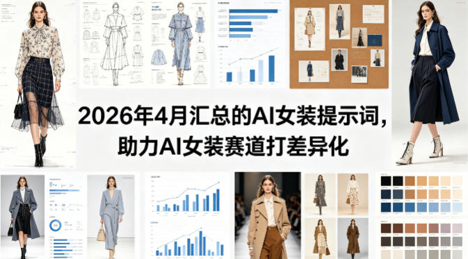 2026年4月汇总的AI女装提示词，助力AI女装赛道打差异化-聊项目
