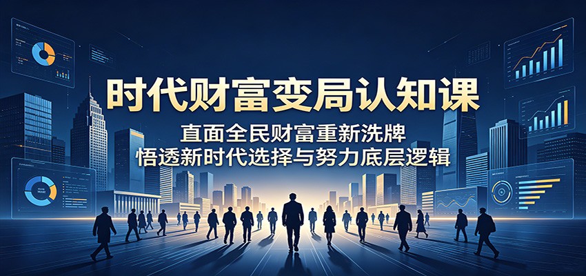 时代财富变局认知课:直面全民财富重新洗牌,悟透新时代选择与努力底层逻辑-聊项目