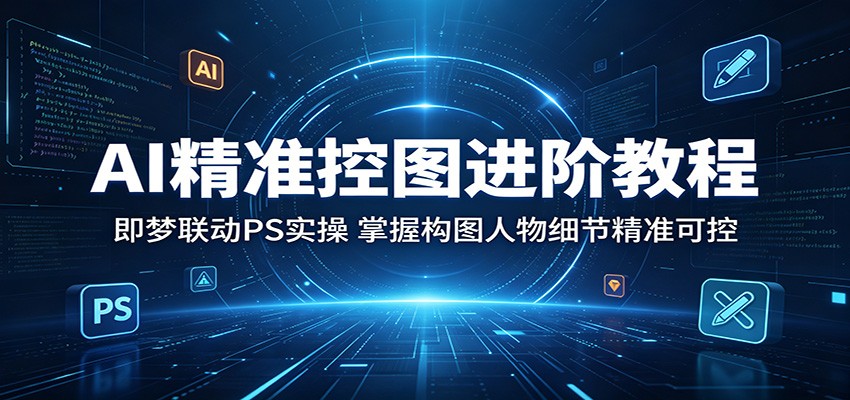 AI精准控图进阶教程:即梦联动PS实操,掌握构图人物细节精准可控-聊项目