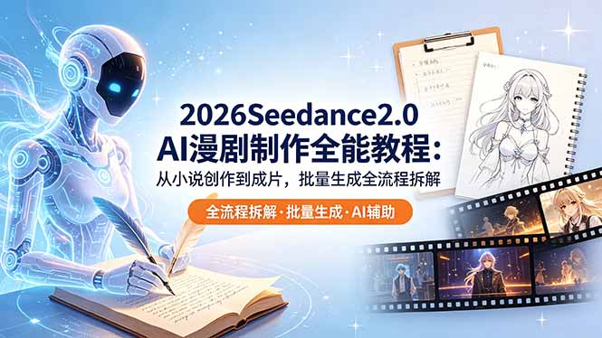 2026Seedance2.0 AI制作全能教程:从小说创作到成片,批量生成全流程拆解-聊项目