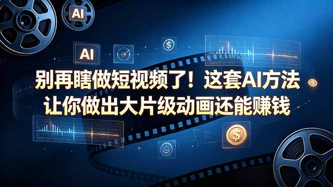 别再瞎做短视频了!这套 AI 方法让你做出大片级动画还能赚钱【原创双语字幕】-聊项目