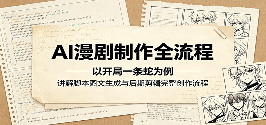 AI漫剧制作全流程:以开局一条蛇为例,讲解脚本图文生成与后期剪辑完整创作流程-聊项目