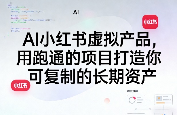 AI小红书虚拟产品,用跑通的项目打造你可复制的长期资产(更新)-聊项目