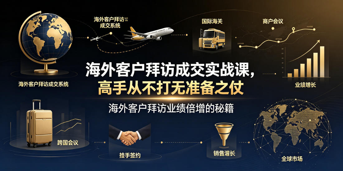 海外客户拜访成交实战课，高手从不打无准备之仗，海外客户拜访业绩倍增的秘籍-聊项目